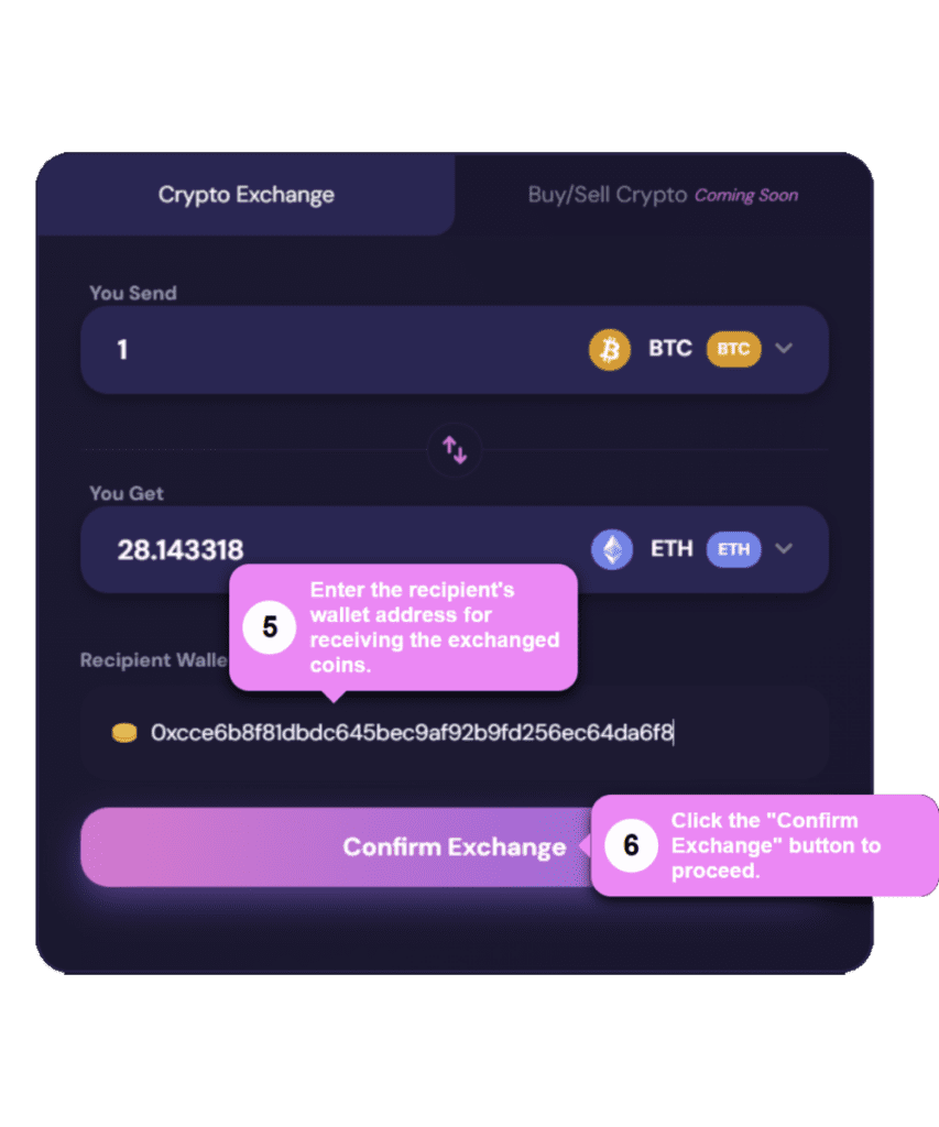 How to exchange crypto