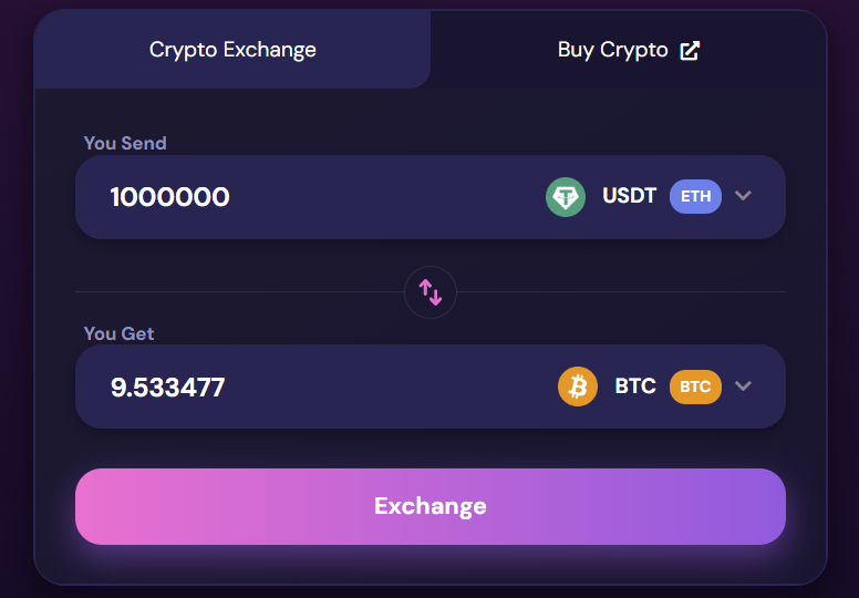 How to exchange USDT to Bitcoin