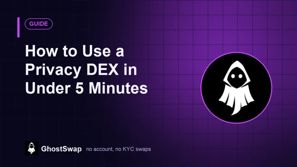 How to Use a Privacy DEX in Under 5 Minutes (GhostSwap guide)