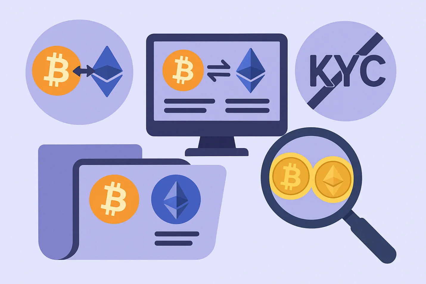 Cómo comparar tipos de cambio en sitios de intercambio sin KYC