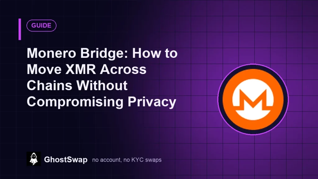 Ponte Monero: Como transferir XMR entre blockchains sem comprometer a privacidade (Guia GhostSwap)