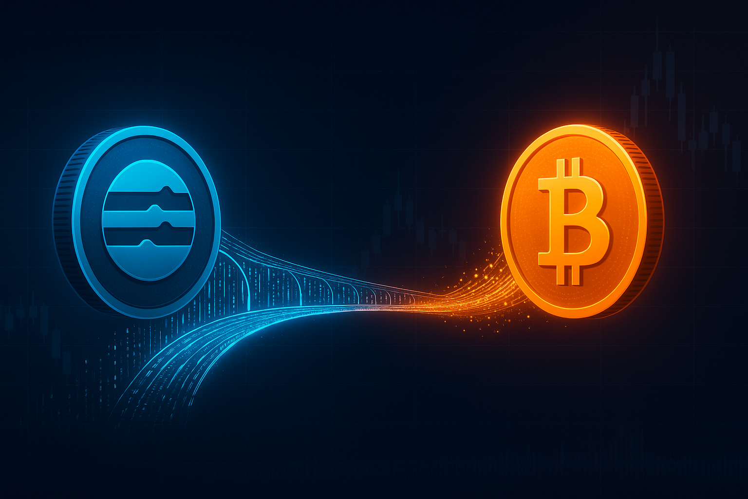 Digital bridge of code connecting APT-like coin to BTC-like coin for token swap