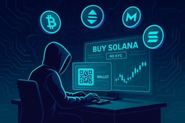 Купить Solana без KYC (без удостоверения личности)