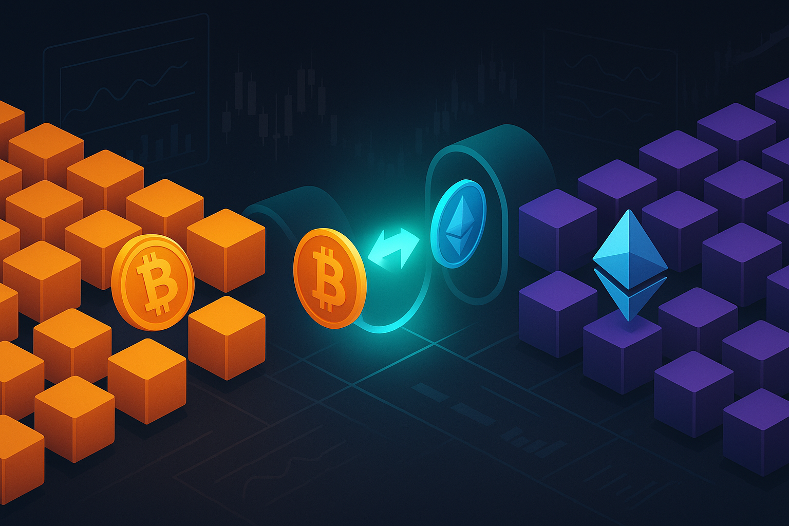 Isometric cross-chain swap between Bitcoin-like and Ethereum-like networks