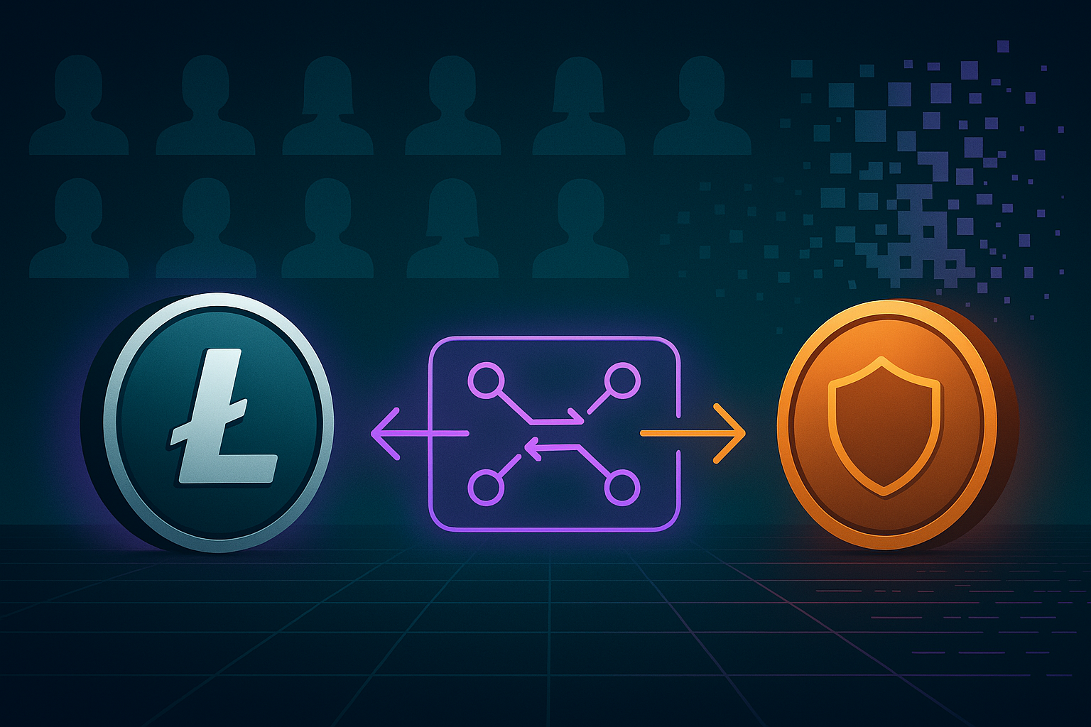 LTC to XMR swap illustration showing private, no-KYC crypto exchange