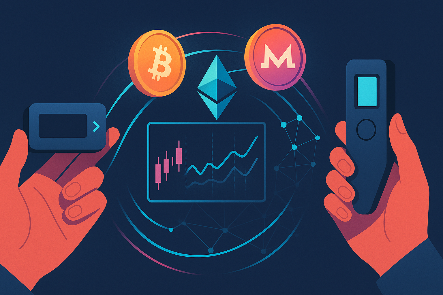 Swapping crypto between two hardware wallets via DEX interface