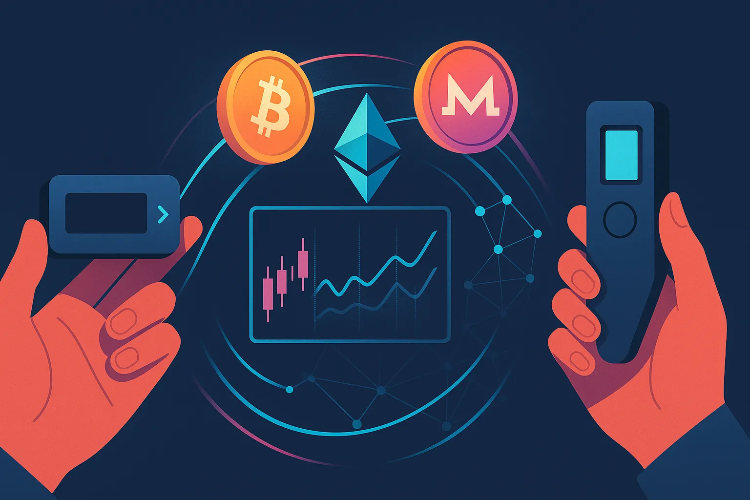 Swapping crypto between two hardware wallets via DEX interface