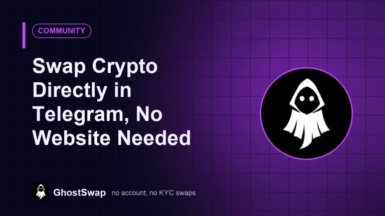 Échangez des cryptomonnaies directement sur Telegram, sans site web.
