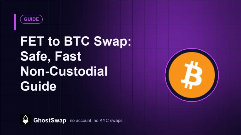 Intercambio de FET a BTC: Guía segura, rápida y sin custodia