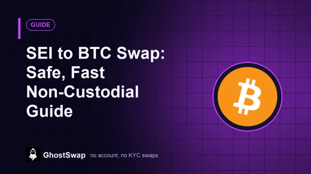 SEI to BTC Swap: Safe, Fast Non-Custodial Guide (GhostSwap guide)