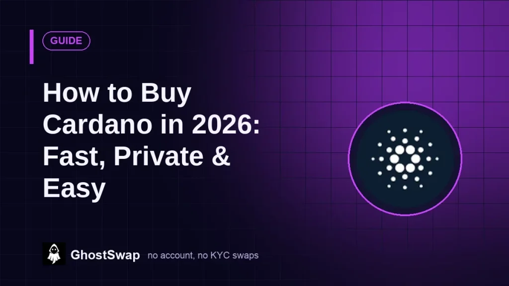 Como comprar Cardano em 2026: Rápido, Privado e Fácil