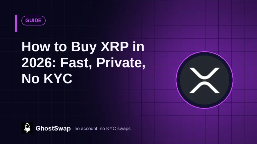 Come acquistare XRP nel 2026: in modo rapido, privato e senza KYC.