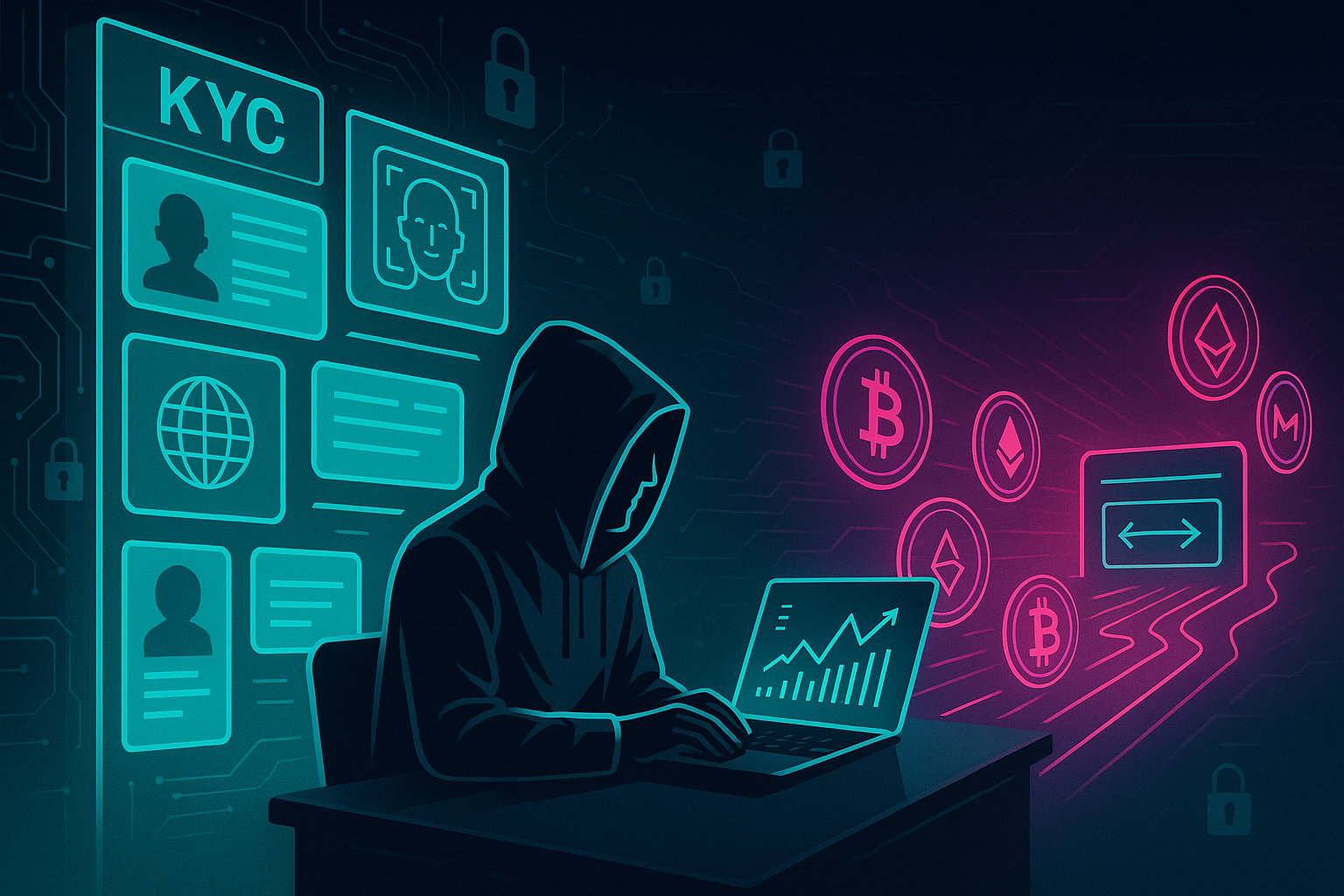 Privacy-focused trader bypassing KYC wall to buy crypto on a DEX