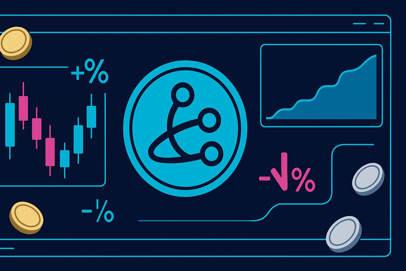 Jasmy coin price prediction illustration with charts and crypto dashboard