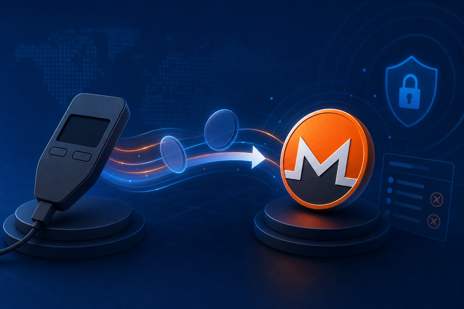 Swap to Monero from Trezor — No KYC, No Account