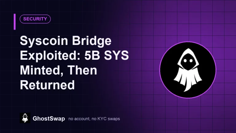 Syscoin Bridge Exploited: 5B SYS Minted, Then Returned