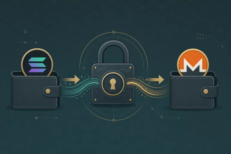 Cambia SOL por una criptomoneda de privacidad de Phantom — Sin verificación de identidad (KYC)