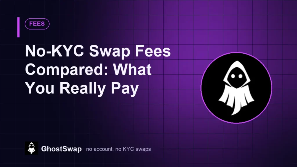 Сравнение комиссий за обмен без KYC: сколько вы на самом деле платите (руководство GhostSwap)