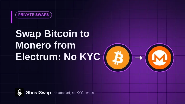 Swap Bitcoin to Monero from Electrum: No KYC