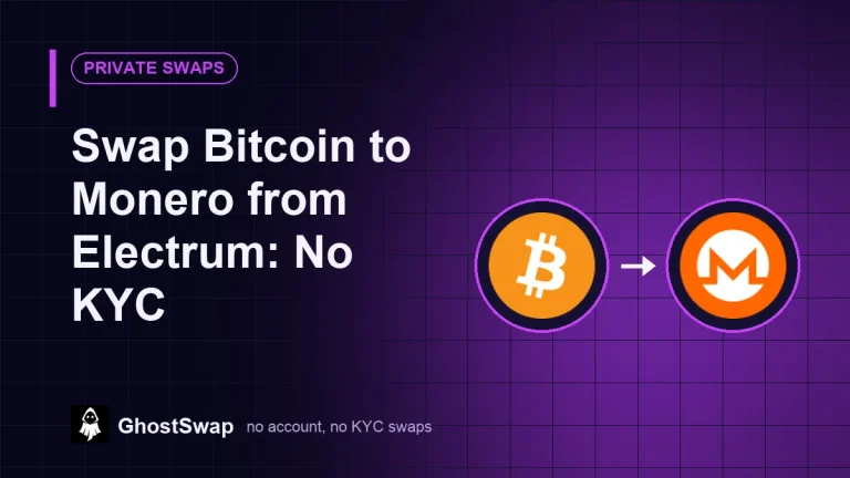 Swap Bitcoin to Monero from Electrum — No KYC