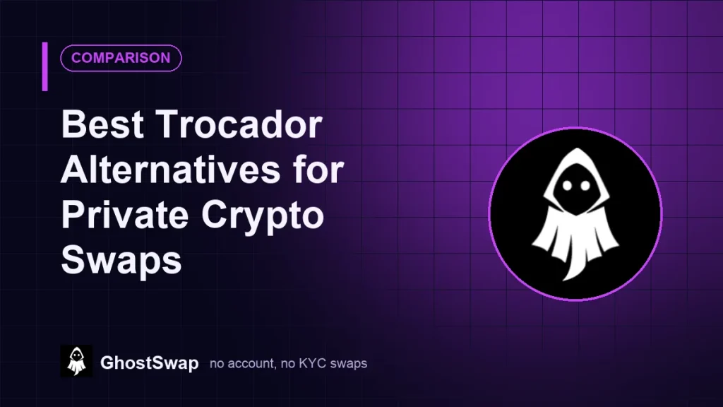 Meilleures alternatives à Trocador pour les échanges de cryptomonnaies privés (guide GhostSwap)