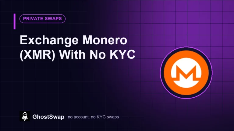 Échangez des Monero (XMR) sans KYC