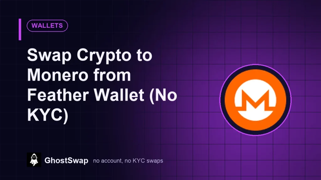 Swap Crypto to Monero from Feather Wallet (No KYC) (GhostSwap guide)