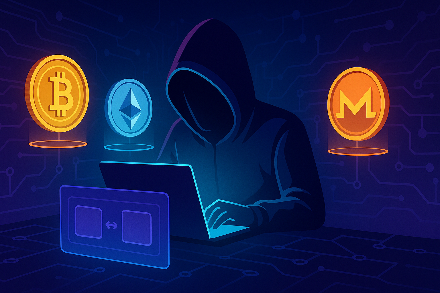 Crypto trader buying anonymous coins without KYC on a decentralized exchange