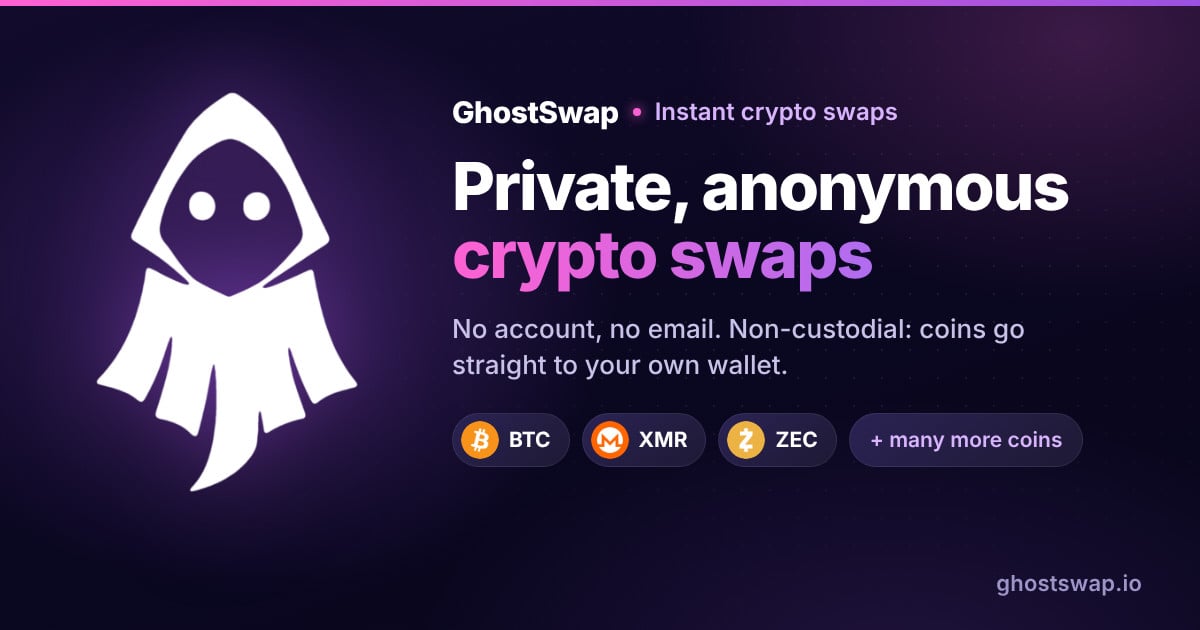 GhostSwap: private, anonyme Krypto-Tauschgeschäfte